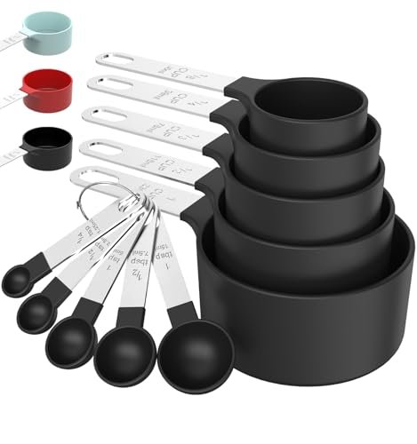 Measuring Cups & Spoons Set, Stackable Cups and Spoons