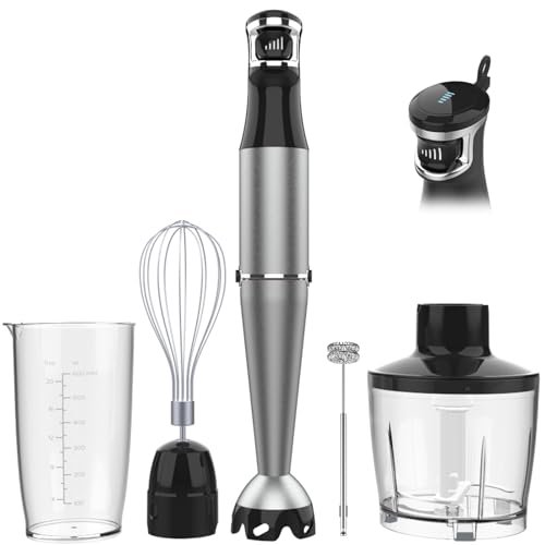 Turelar Immersion Blender Handheld Corded, 1100W 5 in 1 Hand Blender Set