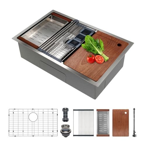 SANYCASA 30 Inch Undermount Kitchen Sink