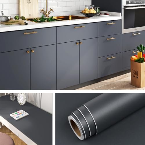 Livelynine Dark Grey Peel and Stick Wallpaper