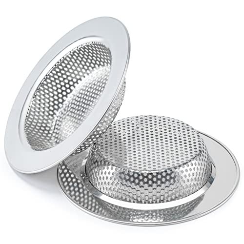 2 Pcs Sink Strainer Double-Layer Safe Design for Kitchen Sink Drain Basket
