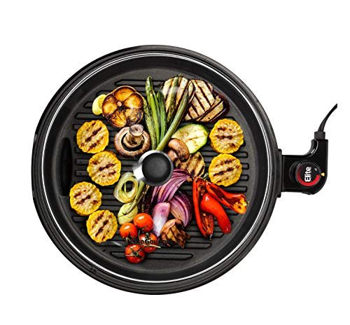 Elite Gourmet EMG6505G Indoor Electric BBQ Grill, Non-Stick, 12"