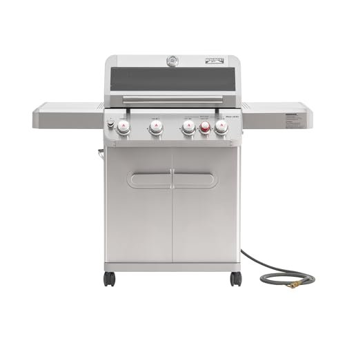 Monument Grills 4+1 Burner Natural Gas Grill with Natural Gas Hose, M415BZNG