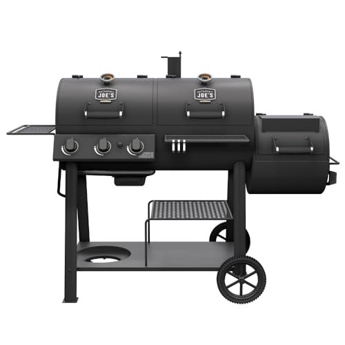Oklahoma Joe's Canyon Combo Dual Fuel 3-Burner Propane Gas and Charcoal Smoker and Grill