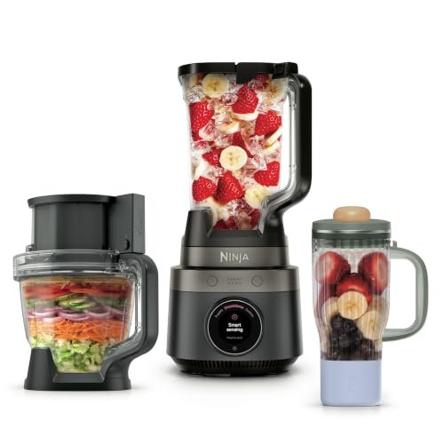 Ninja CrushBOSS 3-in-1 Blender & Food Processor, 1850PW, Onyx, LB401BK