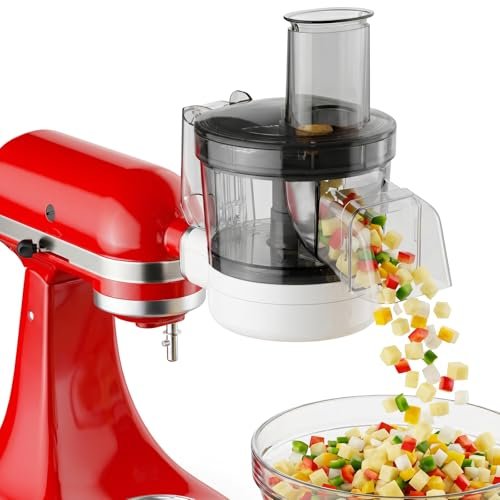 GVODE 5-in-1 Food Processor Attachment for KitchenAid Stand Mixers, Dicer