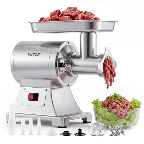 VEVOR Meat Grinder, 552 Lbs/H, #12 Electric Meat Mincer, 750W/1 HP Motor