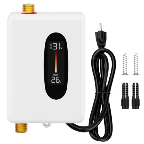 110V Tankless Water Heater Electric, Jflapil 3000W Tankless Electric Water Heater Instant