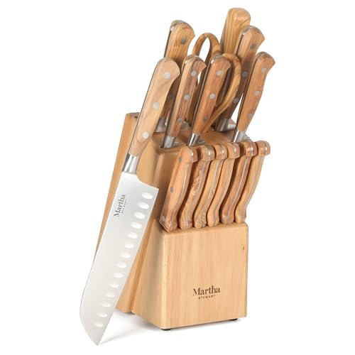 Martha Stewart Austenwood 15-Piece Knife Block Set