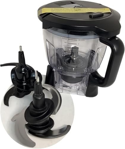 64oz (8 Cup) Food Processor Bowl Locking Lid Blade Kit ONLY for Ninja BL640 BL641 BL642 BN750 BN751 BN800 BN801 BN805A BL910 Blender