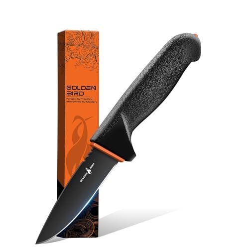 Golden Bird Caping Knife for Skinning - 4" Drop Point Blade