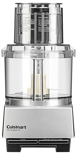 Cuisinart Food Processor, Dishwasher Safe 11-Cup Food Processor with Slicing & Shredding Discs, Cuisinart Pro Custom 11 Stainless Steel Electric Chopper & Kitchen Food Processor, Chrome, DLC-8SBCYP1