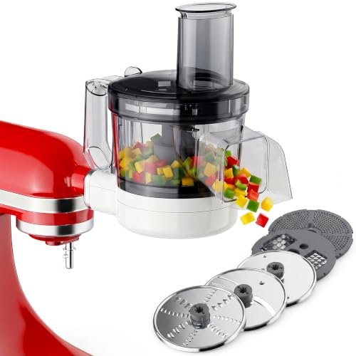 HOZODO Food Processor Attachment for KitchenAid Stand Mixer, 5-in-1
