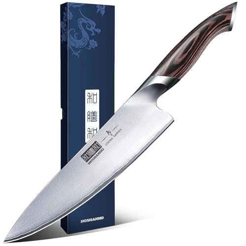 HOSHANHO Kitchen Knife in Japanese High Carbon Steel, Professional High-Class Chef's Knife 8 inch