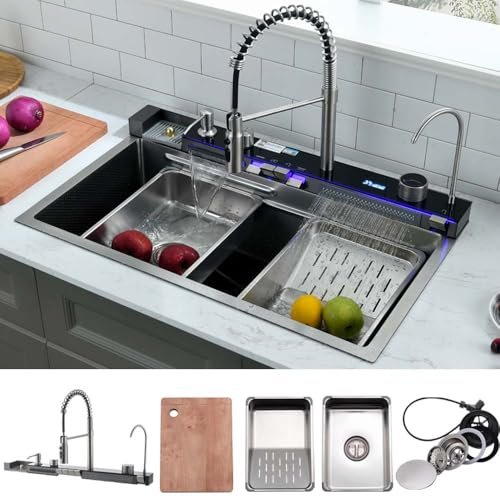 30 Inch Waterfall Smart Kitchen Sink -Wesliv
