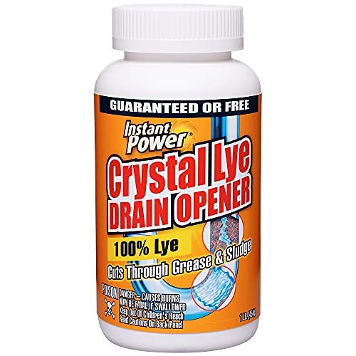 Instant Power Crystal Lye Drain Opener & Soap Making, 1 lb